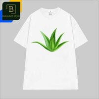 Cao cấp - Áo thun oversize in hình vẽ cây Nha Đam sống động tươi mát Lô Hội Alovera shirt BND961