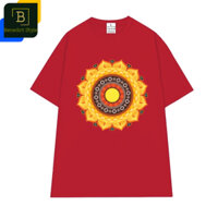 Cao cấp - Áo thun oversize mẫu hình hoa Mandala màu sắc rực rỡ Mandala shirt BND522