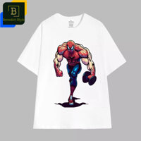 Cao cấp - Áo thun oversize người Nhện gymer phong cách mcu Spider man tập GYM