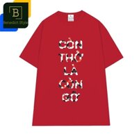 Cao cấp - Áo thun tay lỡ oversize unisex in chữ Còn Thở là Còn Gỡ họa tiết Cơ Rô Chuồn Bích độc đáo BS1102