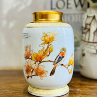 (CAO CẤP) Bình trà bát tràng, Hũ đựng trà bằng gốm sứ, Hộp đựng chè khô, Bình đựng trà khô, Bình đựng trà bát tràng