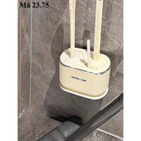 [Cao Cấp] Bộ chổi cọ vệ sinh bồn cầu toilet đa năng dán tường nhà tắm chất liệu nhựa silicon PS cao cấp (23.75)