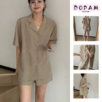 Cao Cấp Đơn Giản Bộ Đồ Ngủ Ngắn Tay Cho Nữ Mùa Hè 2024 Tính Khí Mới Cardigan Quần Short Mặc Nhà