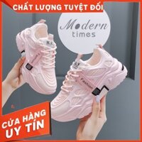 [Cao cấp] Giày nữ thể thao 2 màu hồng, trắng hot trend A6 Fullbox
