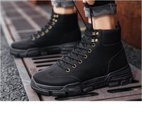 Cao Cấp Giày Sneaker Thể Thao Nam Cổ Cao  GN067 Kiểu Dáng Trẻ Trung Có 2 Màu - đen - 41