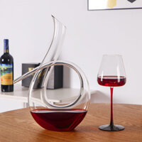 Cao Cấp Hình Chữ U Không Chì Pha Lê Trong Suốt Thủy Tinh Màu Đỏ Bình Đựng Rượu Hộ Gia Đình Hộp Đựng Rượu Sáng Tạo
