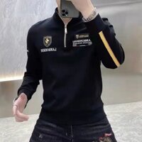 Cao cấp hình đứng cổ áo dây kéo Áo len nam mùa thu và mùa đông lông cừu lót cao cấp đẹp trai hợp thời trang linh hoạt giản dị mỏng phù hợp với áo khoác ngoài hàng đầu