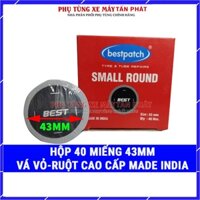 [Cao Cấp] Hộp 40 miếng Tròn 43mm Vá Vỏ - Ruột Xe Đạp Xe Máy Ô Tô Chính Hãng Bestpatch Made INDIA ( ẤN ĐỘ)