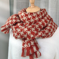 [CAO CẤP] Khăn Choàng Cổ Cashmere Len Họa Tiết Sọc Caro Dày Cao Cấp ( 62CM X 200CM ) - KFF003