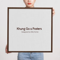 CAO CẤP Khung Tranh, khung ảnh gỗ sồi treo tường màu nâu A4, A3, 30x30 40x60, 50x70, 50x50, trang trí nhà cửa - 50x50