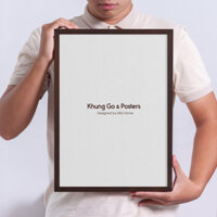 CAO CẤP Khung Tranh, khung ảnh gỗ sồi treo tường màu nâu A4, A3, 30x30 40x60, 50x70, 50x50, trang trí nhà cửa - A3 30x42cm