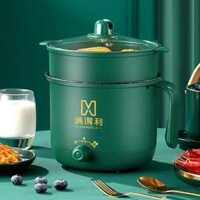 Cao Cấp, Lẩu Nồi Cơm Điện Mini Đa Năng, Ca Nấu Mì Chống Dính 1.8L - Nồi Điện Đa Năng