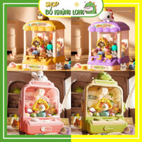 [CAO CẤP] Máy gắp thú Mini Cho Bé SIÊU XỊN Tặng 10 Gấu Bông 10 Bóng Có Đèn Nhạc Kèm Sạc