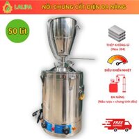 CAO CẤP - nồi chưng cất tinh dầu, nước hoa hồng & nấu rịu đa năng Điện 50 lít