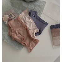 [Cao cấp] Quần Lót Nữ Lụa Viền Ren set 3c