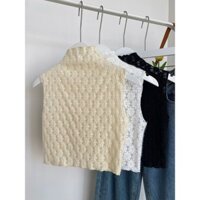 Cao Cấp Ren Cổ Giả Nữ Phù Hợp Với Cổ Chữ v Áo Len Bên Trong Vest Tiện Dụng Dụng Cụ Không Tay Cổ Nửa Cao