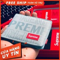 [🔥Cao Cấp] Ví Bóp Supreme Gấp Logo_Sup_Chìm SS19