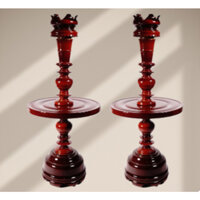 [Cao Cấp]Cặp Chân Đèn Cầy - Chân Đèn Thờ - gỗ tràm bông vàng -đủ kích thước