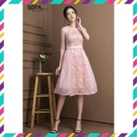 [Cao cấp/Dự tiệc/Sang trọng] Đầm xòe cúp ngực ren hoa SEFA FASHION (Đẹp nhất, Giá rẻ)