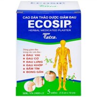 Cao dán Ecosip  giảm đau cơ xương khớp Hộp 20 gói