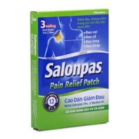 Cao dán giảm đau, kháng viêm Salonpas Pain Relief Patch (3 miếng/hộp)