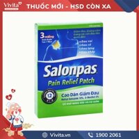 Cao dán giảm đau, kháng viêm Salonpas Pain Relief Patch | Hộp 3 miếng