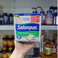 Cao dán giảm đau Salonpas Pain Relieving Patch Hisamitsu 140 miếng của Mỹ