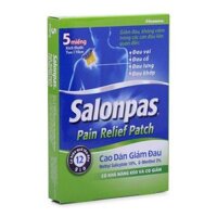 Cao dán giảm đau Salonpas Pain Relief Patch dùng trong các cơn đau vai, đau cổ (7cm x 10 cm - 5 miếng)