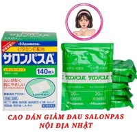 Cao Dán Giảm Đau Salonpas Hisamitsu Nội Địa Nhật Bản Hộp 140 miếng
