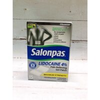 Cao dán Salonpas Lidocaine 4 Gel Patch 15 miếng