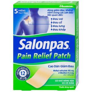 Cao dán Salonpas Pain Relief Patch hộp 5 miếng