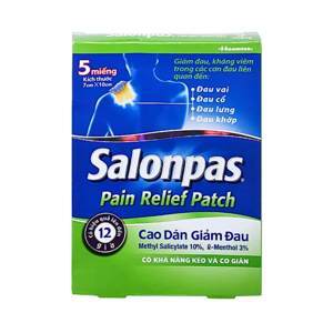 Cao dán Salonpas Pain Relief Patch hộp 5 miếng