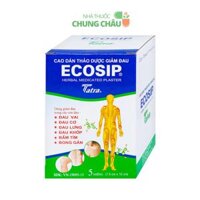 Cao dán thảo dược Ecosip: Giảm đau vai gáy, lưng và cơ khớp