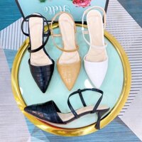 Cao gót bịt mũi hở gót