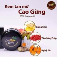 Cao Gừng Tan Mỡ Bụng Chính hãng Thiên Nhiên Việt 200g. Tan mỡ bụng