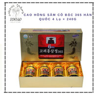CAO HỒNG SÂM CÔ ĐẶC 365 HÀN QUỐC 4 Lọ × 240G