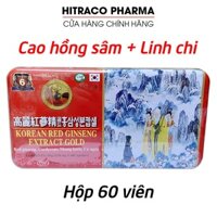 Cao Hồng sâm, linh chi giúp ăn ngủ ngon, bồi bổ cơ thể, tăng sức khỏe - 60 viên (Korean Red Ginseng Extract Gold)