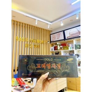 Cao Linh Chi Núi Hộp Gỗ Đen Korean Longevity Mushroom Extract Gold - 120g x 3 lọ