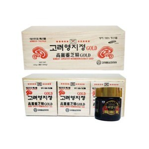 Cao Linh Chi Núi Hộp Gỗ Đen Korean Longevity Mushroom Extract Gold - 120g x 3 lọ