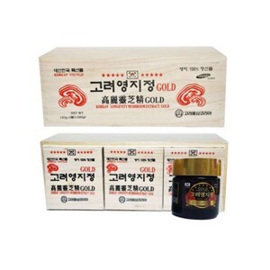 Cao Linh Chi Núi Hộp Gỗ Đen Korean Longevity Mushroom Extract Gold - 120g x 3 lọ
