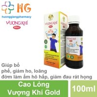 Cao lỏng vượng khí gold Siro ho cho bé Giúp bổ phế giảm ho loãng đờm làm ấm hô hấp giảm đau rát họng Lọ 100ml