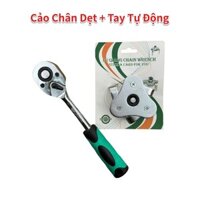 Cảo mở lọc nhớt, vam tháo cốc lọc dầu 3 chân dẹt kèm tay vặn tự động