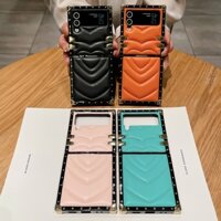 Cao Qulaity Lập Thể Họa Tiết Tình Yêu Inmitation Da Chống Vân Tay Cho Samsung Z Flip 3 4 5 Ốp Lưng Sang Trọng Chống Sốc Cho Samsung Galaxy Z Flip 5 4 3 Z3 Z4 Z5 Slim Cover