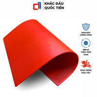 Cao Su Khắc Dấu Dùng Cho Máy Khắc Dấu Laser Không Mùi Màu Cam Đỏ Khổ A4 Dày 2.3mm