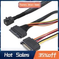 Cáp 12G Mini SAS HD sang U.2 36P SFF-8643 sang SAS U.2 SFF-8639 tích hợp với nguồn SATA 15Pin, Thích hợp cho SSD U.2