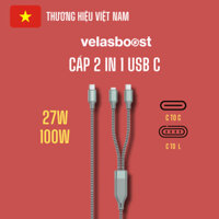 Cáp 2 in 1 100w velasboost X2