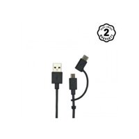 Cáp 2 trong 1 Micro-USB và Type-C Energizer 1.2m màu đen - C11UBX2CFBK4