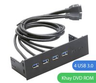 Cáp 20Pin ra 4 USB 3.0 gắn khay ổ đĩa DVD
