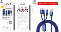Cáp 3 đầu BASEUS SU13: LINGHTNING + MICRO + TYPE C -DÀI 1.2M - DÂY DÙ - XỊN