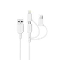 Cáp 3 in 1 Anker Powerline II 0.9M - A8436 (Lightning - Type C - Micro USB)
